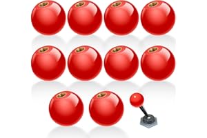 ITSOGOO 10 Piezas M5*16mm Rojo Botones de Bola de Baquelita,Rosca de Tornillo de Cobre Incorporada,Manijas Perilla de Palanca de Bola de Baquelita para Máquinas Herramientas Aplicables,Equipos Mecánicos