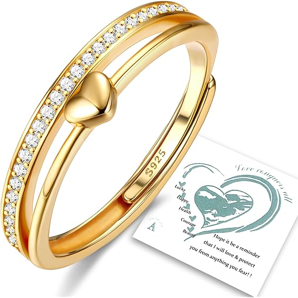 Bague Femme Bague Soleil Lune Empilable,Bague Argent 925 Femme Bijoux Femme Bague Couple 2 Pièces Bague Fiançailles Femme Cadeau Femme Homme