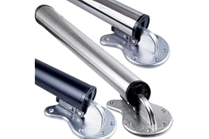 Stahlia Tischbein klappbar 710mm SCHWARZ MATT Ø50mm höhenverstellbare Tischbeine Möbelfuß Tischfuß Verstellfuß für Klapptische inkl. Befestigungsmaterial