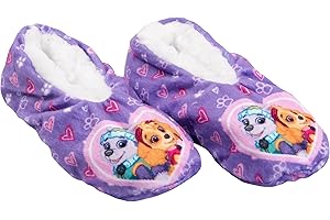 United Labels Ballerines Paw Patrol pour filles - Skye et Everest ABS Hiver Chaussons fourrés Enfants Pantoufles Violet 23-26