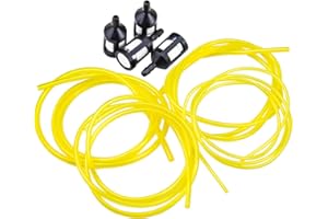 HENTEK 4 Pezzi Tubo Benzina Carburante con Filtro Benzina Universale, Gasolio Tubo Flessibile per decespugliatori per tagliaerba Motosega Tagliasiepi
