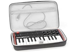 Custodia rigida per tastiera Musiin Premium Velvet compatibile con AKAI Professional MPK Mini MK3 custodia per controller MIDI (grigio)