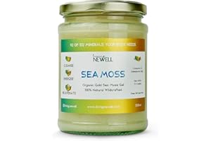 LIVING NEWELL Sea Moss Gel | Sea Moss 100% Wildcrafted in St Lucia | Packed with Essential Vitamins and Minerals | Dr Sebi Approved Irish Sea Moss | Vegan superfood