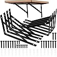 8 Pieces Shelf Brackets Heavy Duty, Wall Mounted Triangle Shelving Brackets, 90 Degree Right Angle Shelf Supporters Brace Brackets, for Living Room Bedroom (250x160mm/9.84x6.29 inch)