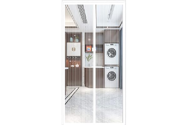 Moustiquaire de Porte Magnétique, Automatiquementfermé, Moustiquaire Porte sans Percer pour Couloirs, White, (35x78inch)90x200cm