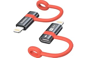 GIANAC Adaptateur USB C vers Lightning (Lot de 2), 36W Adaptateur Lightning USB C Charge Rapide pour iPhone 14 13 12 11 Pro Max, iPad Pro/Air 5/Mini 6,Nicht für OTG/Audio