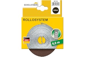 Schellenberg 46104 Cinta de persiana 14 mm x 6,0 m - Sistema Mini, marrón