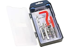 BestsQ 25 Stück Gewindereparatursatz Bohrer Helicoil Repair Kit Kompatibel Handwerkzeug Set für Auto Reparatur Größe:M8X1.0