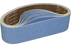 BRESUCNY Nastri Abrasivi 100 x 915 mm- 2 X Grana 40/60/80/120 Zirconia Nastro Abrasivo per il Metallo/Legno Levigatura a Secco e a Umido（8 Pezzi）