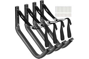 HEAVDACE Soportes de almacenamiento para kayak, ganchos para tabla de surf y soporte para tabla de remo, capacidad de carga de cada percha de 68 kg (54 cmx50 cm)