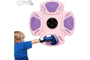 MAGIC SELECT Máquina de Boxeo Musical Equipo de Entrenamiento para Pared con LED, Luces al Ritmo de la Música, 3 Canciones Integradas. Maquina de Boxeo para Niños/Adultos (32x32cm)