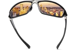 YIMI LJIMI Gafas de sol polarizadas Gafas deportivas 100% protección UV400 CAT 3 CE para hombres y mujeres ciclismo pesca MTB running conducción golf bicicleta deportes al aire libre súper ligero montura