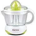 Girmi SR02 Spremiagrumi, 25 W, Capacità 700cc, Doppia coppa di spremitura, Bianco/Verde