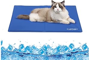CAROMIO Kühlmatte Hunde Katzen, Kühlmatte für Hunde Dog Cooling Mats Kühlmatte für Hund Katzen Haustier Kaltgelpad Haustier Matte für Katen und Hunde 65x50 cm Kälte Hundekissen mit Ungiftiges Gel
