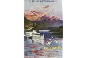 BCTS Haute-Savoie Plaque en métal vintage humoristique avec bateau sur le lac Annecy 20,3 x 30,5 cm