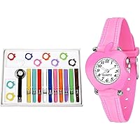SMC Analogue Multicolor Dial 11 Belt Watches for Girls