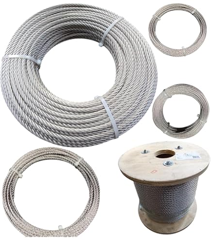 Rouleau de 250M Cable 3mm inox 316 7x7 ( 49 Fils ) inox A4