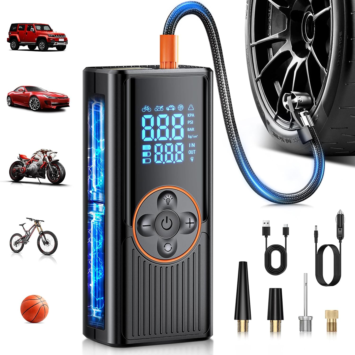 Avis d'Expert & Test Approfondi : Gonfleur Pneus Voiture Sans Fil 8000mAh 150PS (Sélection)