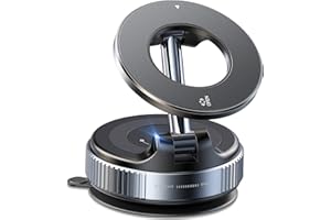 Coolpow Handyhalterung Auto für MagSafe Autohalterung 【Stärkster Magnet】 Vakuum Saugnapf Magnetischer Handyhalter Auto, 360° Drehbar Handy Halterung Auto Zubehör Innenraum für iPhone 17 Pro Max 16 15