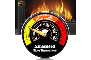 XMASNEED Kaminofen Thermometer Magnetisch Feuer Herd Rohr Thermometer Messgerät für Holz Log Kaminrohr Ofen Temperatur, Kamine, öfen & Zubehör, Hochtemperaturbeständige Druckfarben und Anti-Stripping-Lack