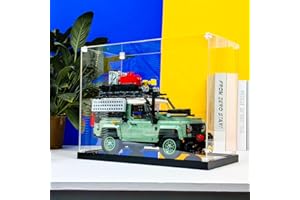 NOVDA Vitrine Acrylique pour Lego Icons Classic Defender 90 10317 Vitrine Anti-Poussière pour Lego 10317, Taille: 40x20x30cm (Modèle NON INCLUS)