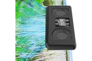 hygger Cooler do akwarium, inteligentna automatyczna regulacja temperatury, cichy wentylator akwariowy, regulowana prędkość powietrza
