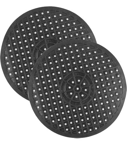 Anseom Lot De 2 Tapis D'Évier Cuisine TPR Antidérapant 31cm - Protection Évier Avec Drainage Rapide Découpable