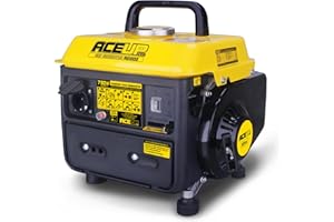 Aceup Energy Generatore di Corrente Portatile Ultraleggero, Piccolo Generatore di Emergenza da 750 W con Prese da 230 V, Motore a Benzina 2 Tempi, Funziona per 6 ore, EURO-V, CE