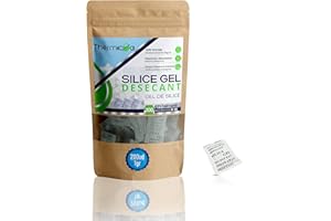 Silica Gel Bustine Multiuso, 200 Packs X 1g Anti Umidità, Gel di Silice Sacchetti Assorbi Umidità Armadio, Attrezzature, Gioielli, Essiccanti Sfere Gel, Assorbi Umidità, Thermikoa
