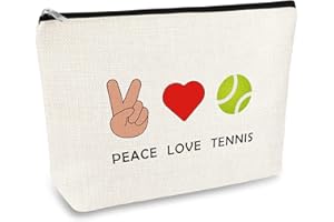 MIKELA Tennis Lover Gift Tennis Makeup Bag Gifts for Tennis Players Tennis Themed Gift for Women Cosmetic Bag Tennis Team Gifts Tennis Girl Gift Tennis Balls Makeup Pouch Travel Bag Birthday Graduation Gift