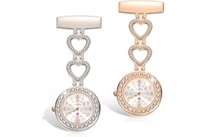 TENG HONG HUI Nurse Lapel Pin Watch,Nurse Fob Watch Nurse Doctor Brooch Fob Watch，Stainless Steel Quartz Nurse Watch, Waterproof Quartz Nurse Watch for Men Women, Perfect for Doctor Nurse Birthday Gifts