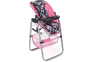 Bayer Chic 2000 655-43 Chaise Haute pour poupée Licorne Bleu Marine/Rose