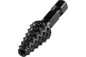 wolfcraft 4378000 Râpe WS à Bois conique queue 6 pans ø 6-12 x 22 mm Noir