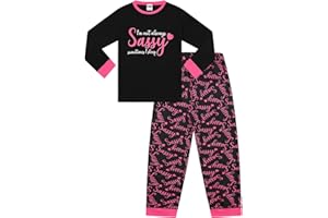 THEPYJAMAFACTORY Girls I'm Not Always SASSY Sometimes I Sleep Cotton Long Pyjama Set