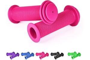 URAQT Bike Handlebar Grips, Solid Color Children's Bike Handlebars, Soft Non-Slip Bicycle Handle Grip, Rubber Handle Cover Universal Kids Bike Grips for Boys and Girls Kids Bikes