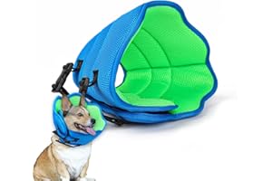 COOWONE Soft Pet Dog Cone Recovery Collar, Dog Cone Collar For Dogs After Surgery, Protective Recovery Collar, Not Block Vision Blue Mesh L