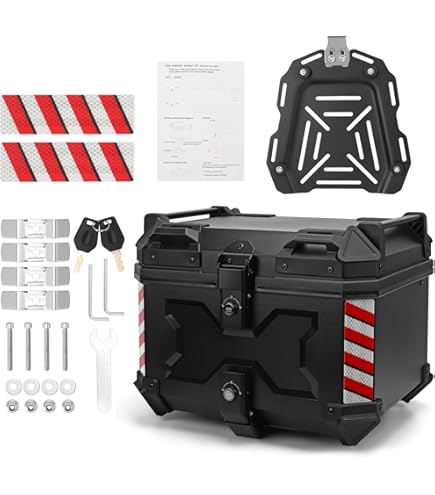 WODHMIEY Motorfiets-topcase, 45 liter, waterdicht, slagvast, stofdicht