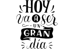 CREATIVASS Vinilo Adhesivo Frases Motivadoras Pared Dormitorio Decorativo Espejo Familia Hogar Pegatina Adhesiva Cocina Adolescentes Habitación (23x30cm, Hoy Va A Ser Un Gran Día)