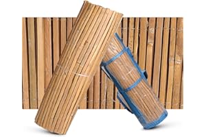 TRADEXONE Natural Garden Screening - Outdoor Privacy Slat Bamboo Fence Screening - Suitable Choice for Bamboo Screening Provide an Instant Solution for Wind and Sun Protection, Garden Privacy Screen (1m x 4m)