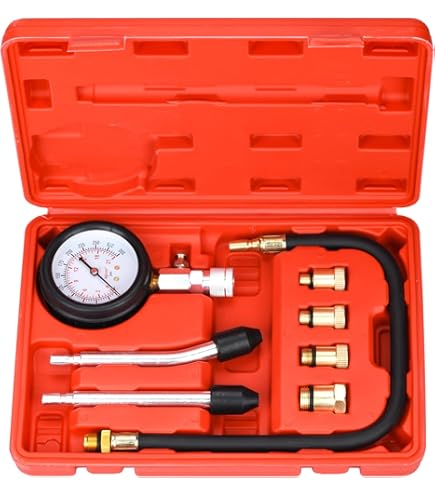 Misuratore Compressione Benzina Tester Di Compressione Motore - Kit Completo Per Auto, Moto, Fuoribordo Diagnostica Motore - Foto 10