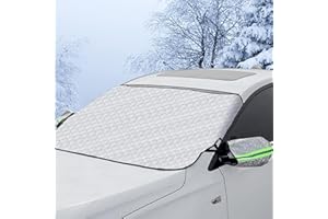 DVBCNME Frontscheibenabdeckung, Frontscheibenabdeckung Winter, Windschutzscheibenabdeckung, Suto Abdeckung Winter, Faltbar, Frostschutz Auto, Schnee, Frost, Sonne, Staub für die Auto