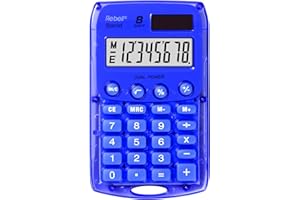 REBELL Rebel 77234M Calculatrice de poche 8 chiffres solaire/pile Mauve