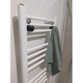Havlupan Radyat&ouml;r Askısı, Banyo Askısı, Bornoz Askısı, Kolay Kurulum, Havlu Kıyafet Askısı, Banyo Kurutmalık (SİYAH)