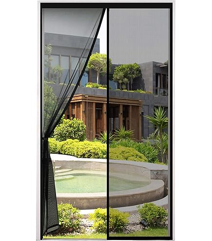 IRS Zanzariera adesiva attaca&stacca per porte Nero 140 cm x 250 cm