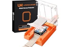 UniqueMe for Apple Watch Series SE/6/5/4 Screen Protector 44mm - 2 Pack [Strong Asorption] [Ceramic Film Not Glass] Bubble-Free Anti-Scratch HD Clear Cover Soft Film iWatch Easy Installation