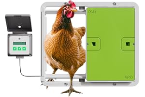Omlet Automatic Chicken Coop Door Opener Operated by Light Sensor or Timer | Easy to Install, No Maintenance Required | Improves Coop Security and Insulation | Built-in Safety Sensors | Green