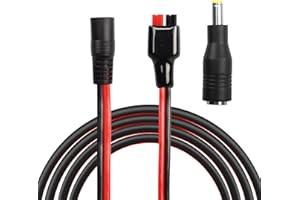 PNGKNYOCN Cavo di alimentazione da connettore da pannello solare a CC femmina 5,5 x 2,1 mm, cavo 14 AWG, con adattatore DC 8 mm per generatore portatile (1 m)