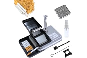 ‎BEGRIT BeGrit Zigarettenstopfmaschine Stopfmaschine für Zigaretten 8mm Knopf Zigarettenstopfer Manuell drehmaschine zigaretten mit Zubehör Aufbewahrungsbox für einfache und konsistente Zigarettenherstellung