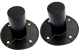 2er Set deetech Boxenflansch/Stativhülse/für Lautsprecherstative 35mm, black