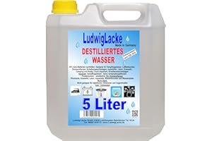 ‎LUDWIGLACKE LudwigLacke Destilliertes Wasser, 5 Liter Kanister, Premium Qualität, Made in Germany